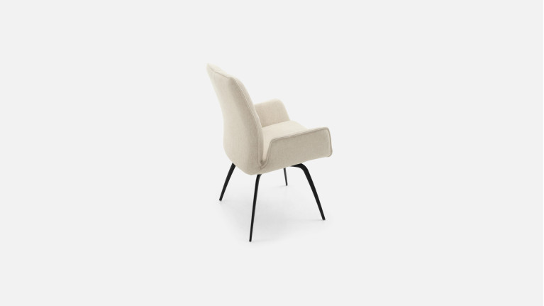 Fauteuil LOUISE | Design raffiné et confort haute densité en tissu