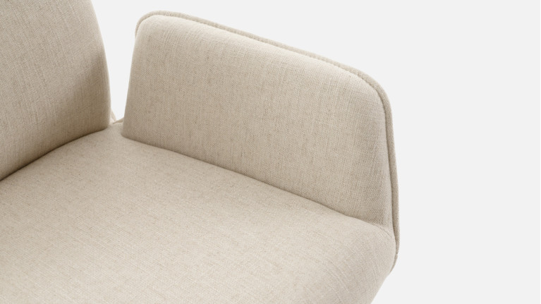 Fauteuil LOUISE | Design raffiné et confort haute densité en tissu