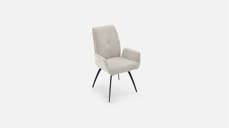 Fauteuil LOUISE | Design raffiné et confort haute densité en tissu
