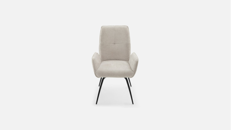 Fauteuil LOUISE | Design raffiné et confort haute densité en tissu