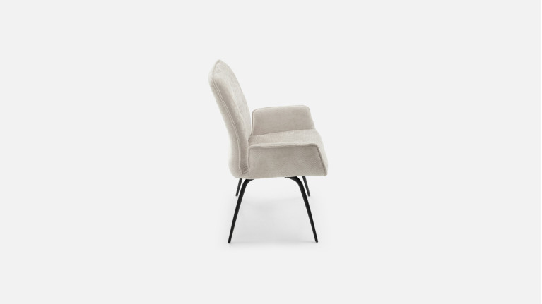 Fauteuil LOUISE | Design raffiné et confort haute densité en tissu