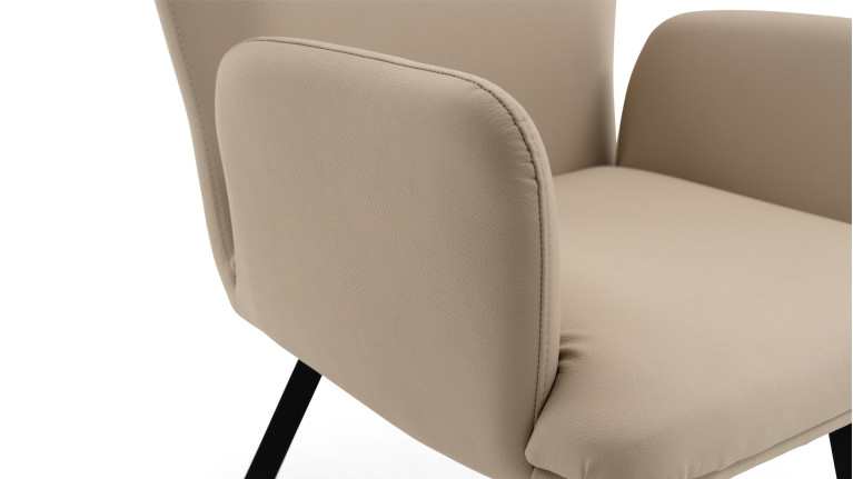 Fauteuil LEON | Confort contemporain et piètement acier design