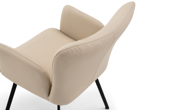 Fauteuil LEON | Confort contemporain et piètement acier design