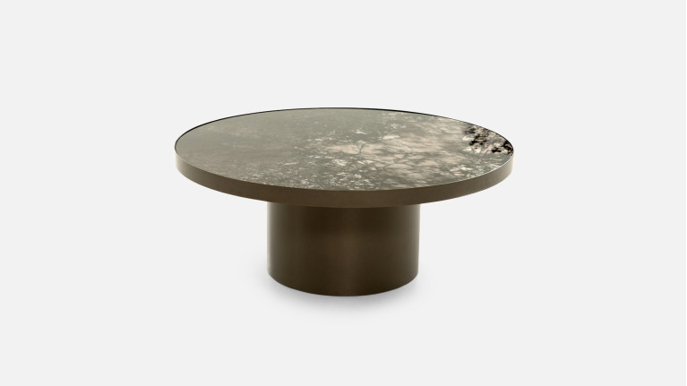 Table basse ALLEGRO | Design rond et plateau minéral élégant