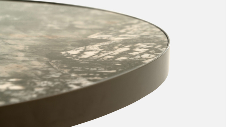 Table basse ALLEGRO | Design rond et plateau minéral élégant