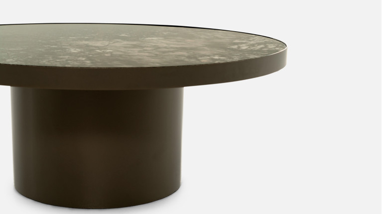 Table basse ALLEGRO | Design rond et plateau minéral élégant