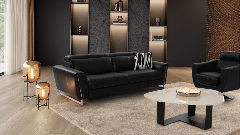 Canapé 2 places cuir ROSSINI | Élégance italienne