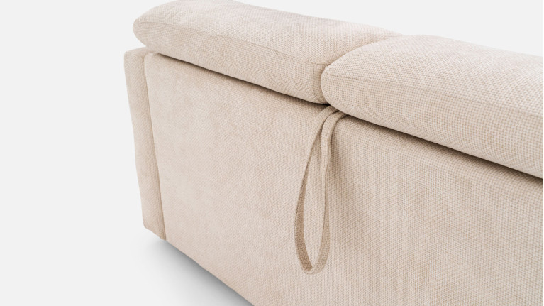 Canapé convertible avec têtières tissu TUCA | Allure contemporaine