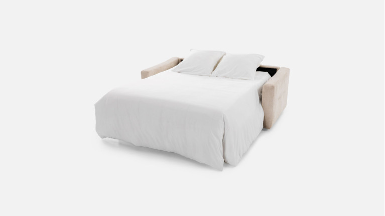 Canapé convertible avec têtières tissu TUCA | Allure contemporaine