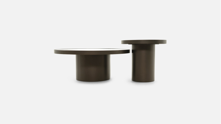 Bout de canapé ALLEGRO | Design sculptural et finition minérale