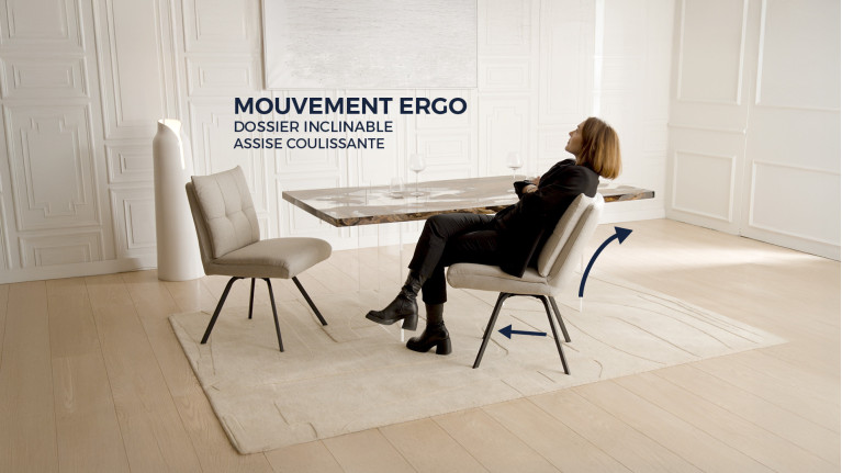 Chaise ARTIC | Confort haute densité et piètement acier design