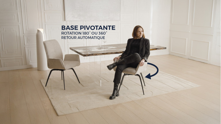 Fauteuil LOUISE | Design raffiné et confort haute densité en tissu