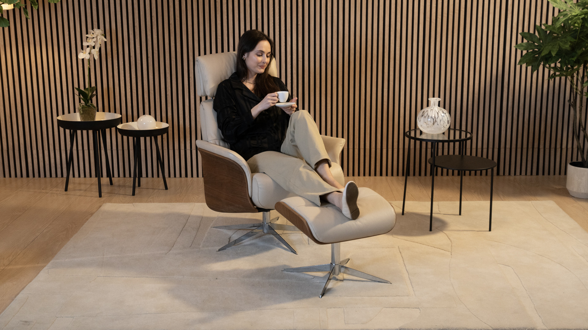 Fauteuil relaxation manuelle cuir JULIO | Confort et élégance