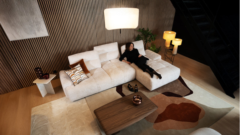 Canapé d'angle tissu ANITA | Élégance et confort