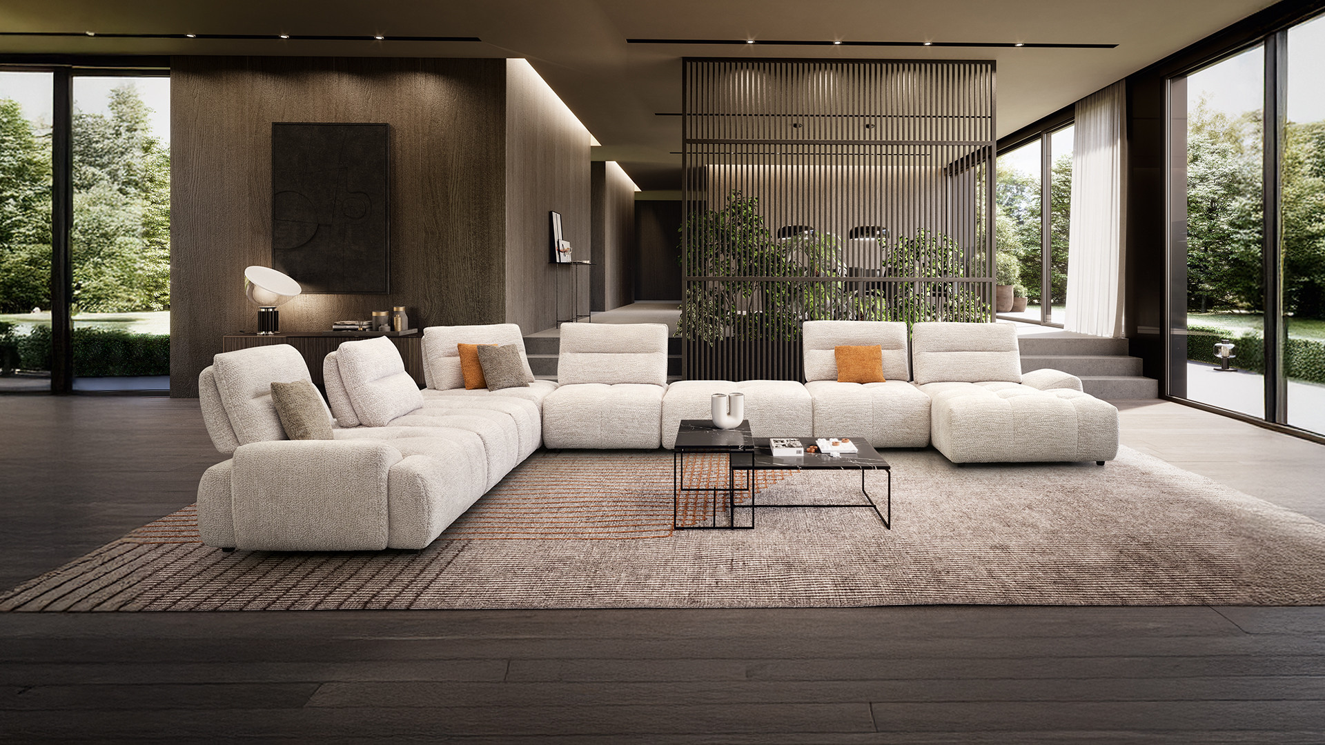 Canapé d'angle tissu ANITA | Élégance et confort