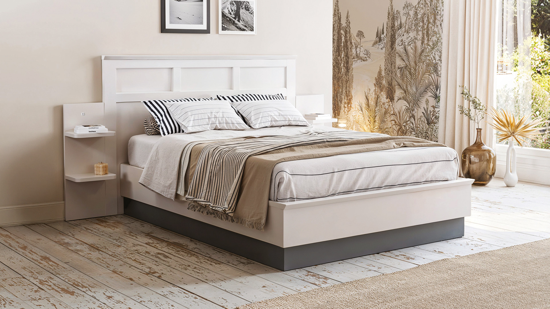 Lit BEAUMONT CELIO | Lit avec cadre de lit à tiroir