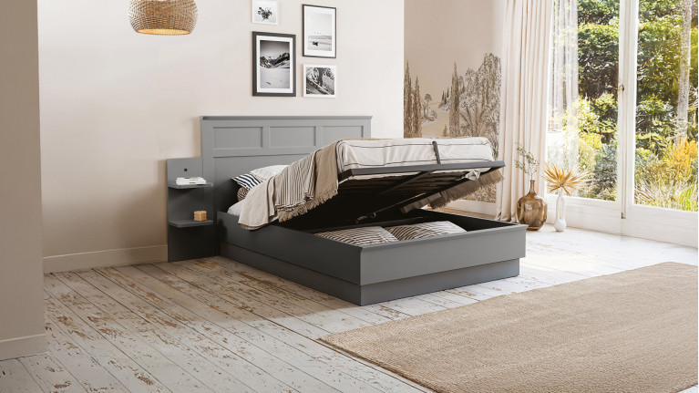 Lit BEAUMONT CELIO | Lit avec cadre de lit à tiroir