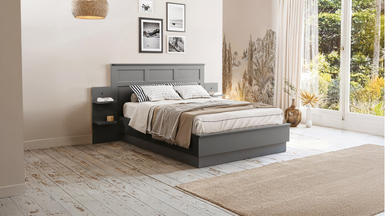 Lit BEAUMONT CELIO | Lit avec cadre de lit à tiroir