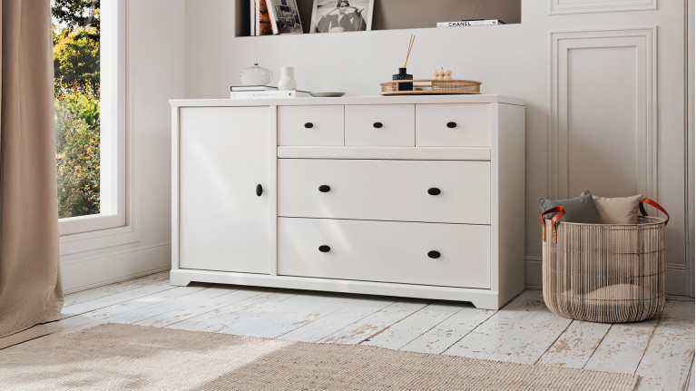 Meuble combiné BEAUMONT CELIO | Commode 3 tiroirs avec 1 porte
