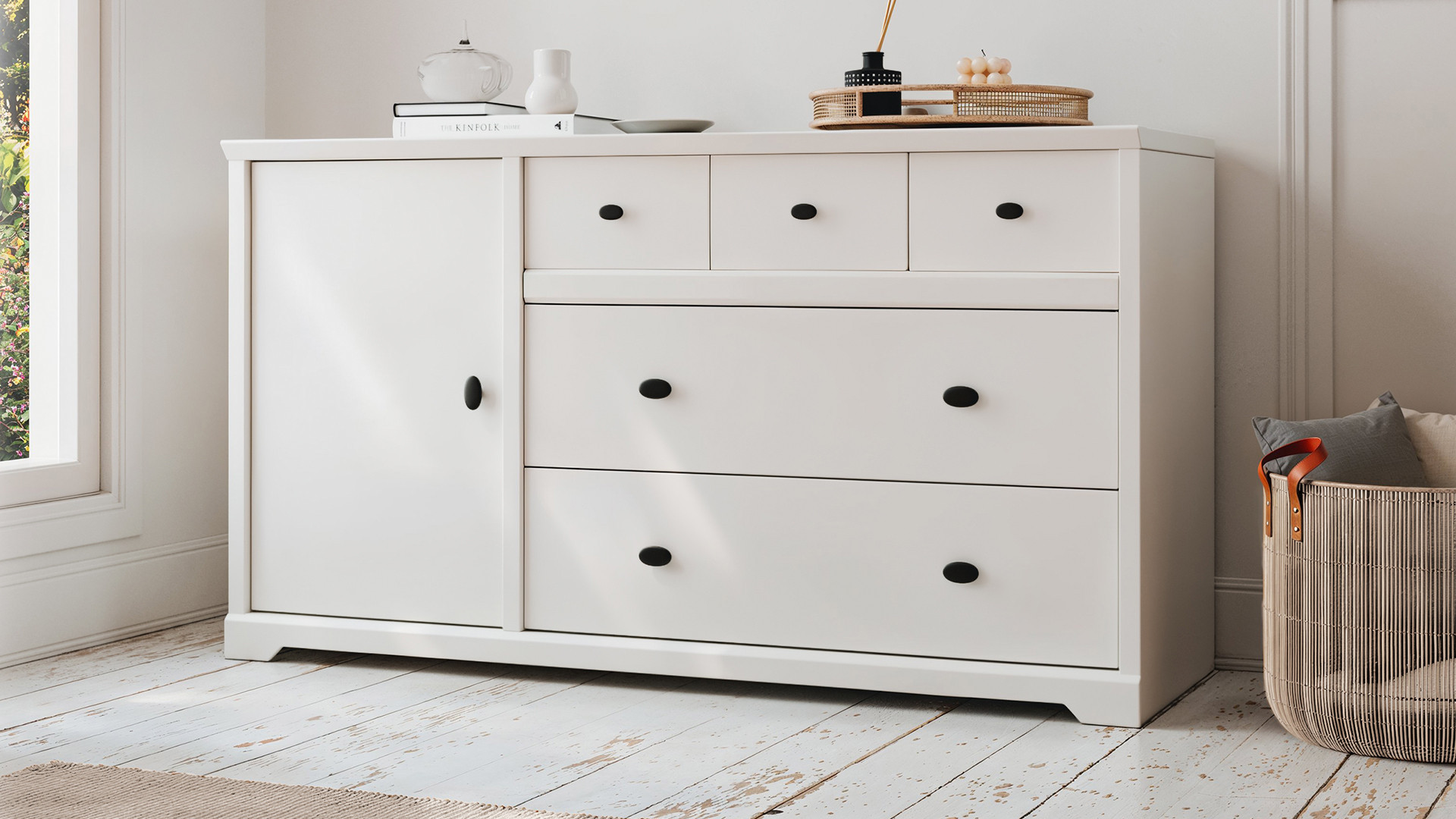 Meuble combiné BEAUMONT CELIO | Commode 3 tiroirs avec 1 porte