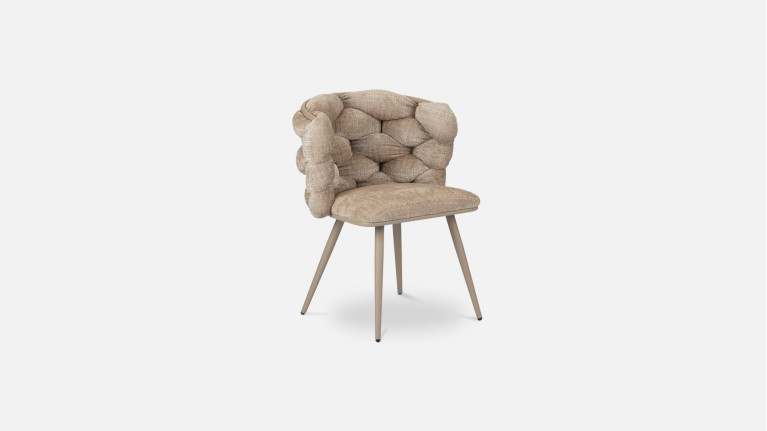 Chaise ROCK | Tissu chenille beige
