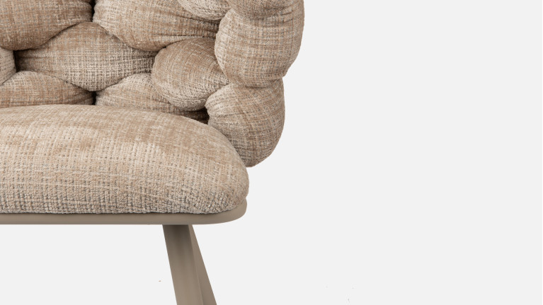 Chaise ROCK | Tissu chenille beige