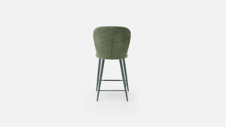 Tabouret SHELL, tissu, cuir ou microfibre, fabrication italienne