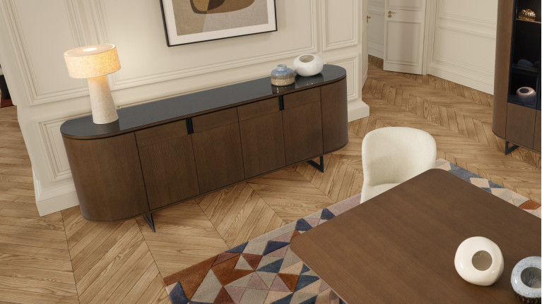 Buffet 4 portes noyer COSMOS