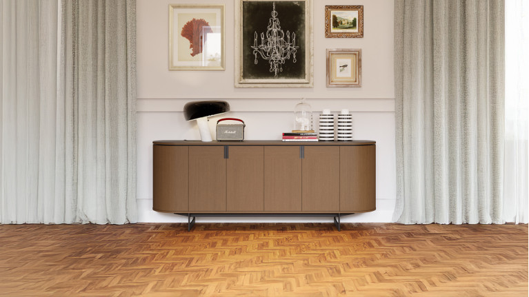 Buffet Cosmos noyer | Courbes douces et finitions haut de gamme