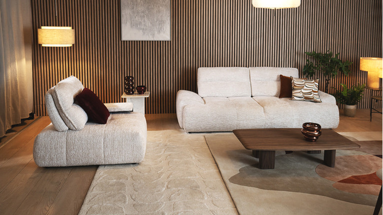 Canapé 3 places tissu ANITA