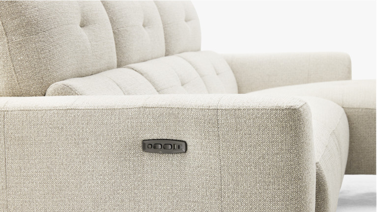 Canapé d'angle relax tissu MARTY | Élégance et confort sur-mesure