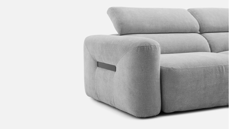 Canapé avec relaxation électrique RÉVÉLATION | Tissu beige