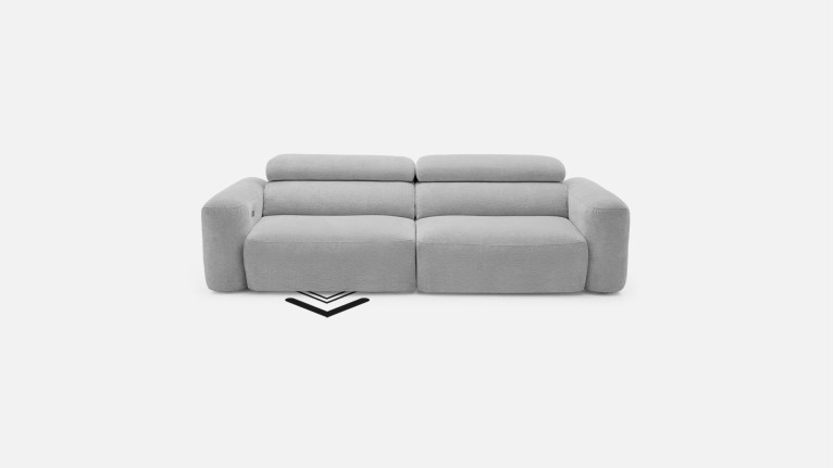 Canapé avec relaxation électrique RÉVÉLATION | Tissu beige