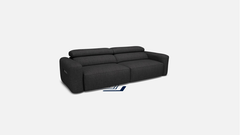 Canapé d’angle relaxation électrique RÉVÉLATION | Tissu beige