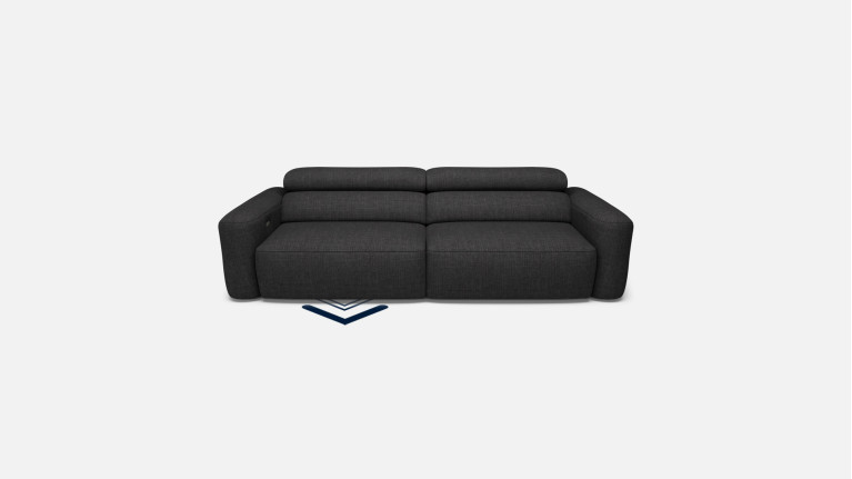 Canapé d’angle relaxation électrique RÉVÉLATION | Tissu beige