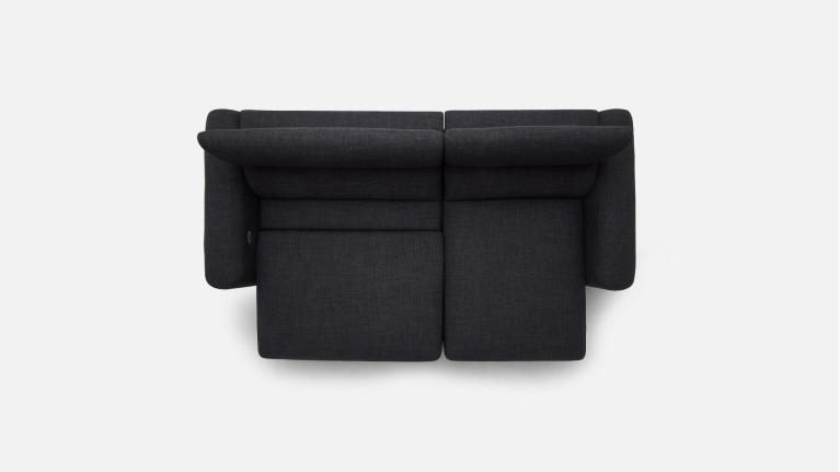 Canapé d’angle relaxation électrique RÉVÉLATION | Tissu beige