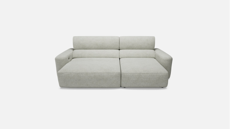Canapé d’angle relaxation électrique RÉVÉLATION | Tissu gris