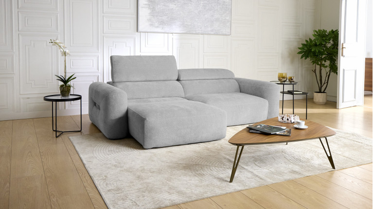 Canapé avec relaxation électrique RÉVÉLATION | Tissu beige