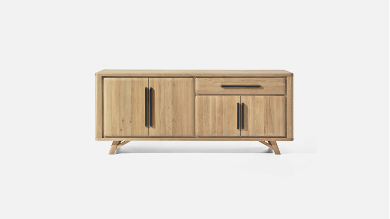 Buffet ONTARIO en chêne massif | 4 portes et rangement optimisé