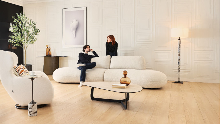 Canapé 4 places organique ASTRAL | Courbes douces & modulable