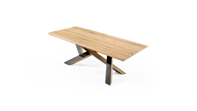 Table de repas ONTARIO en chêne massif | Plateau personnalisable