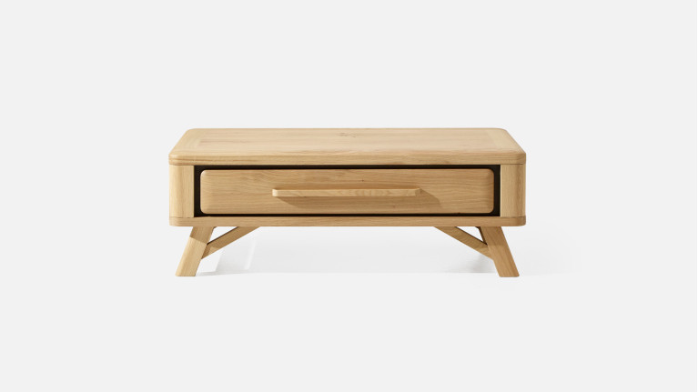 Table basse ONTARIO en chêne massif | Plateau relevable