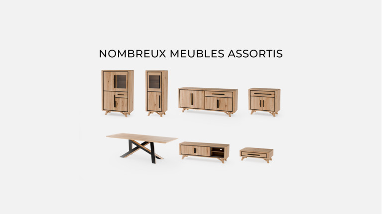 Table basse ONTARIO en chêne massif | Plateau relevable