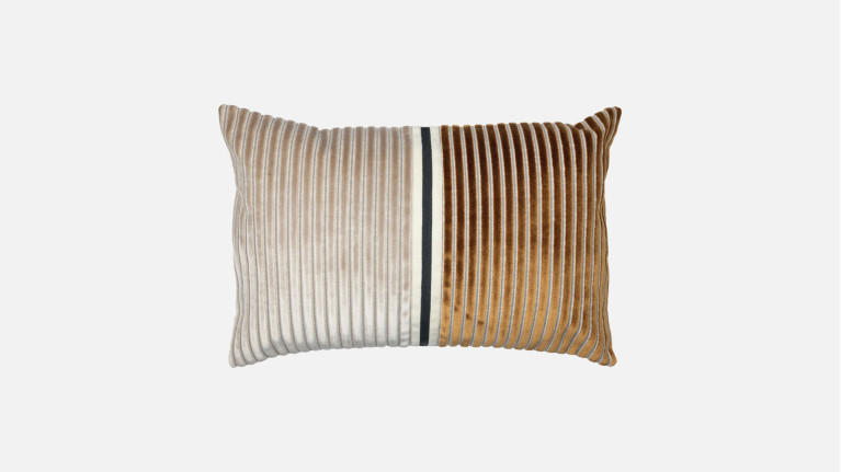 Coussin ZEBU en velours rayé | Coussin 40x60 cm