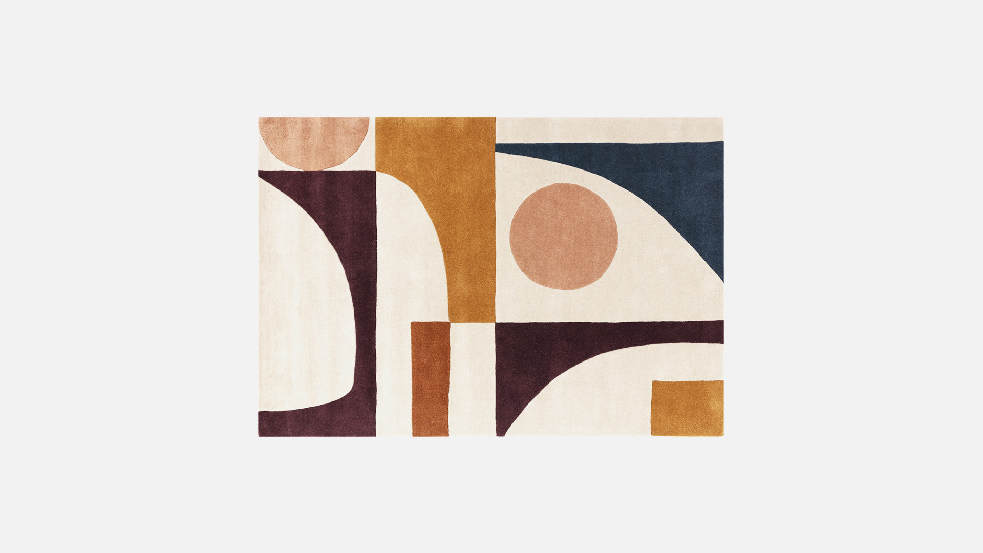 Tapis CONNECT en laine | Tapis graphique multicolore