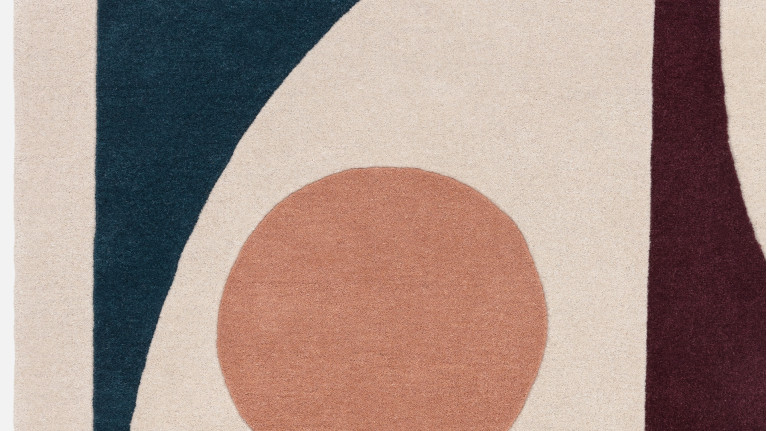 Tapis CONNECT en laine | Tapis graphique multicolore