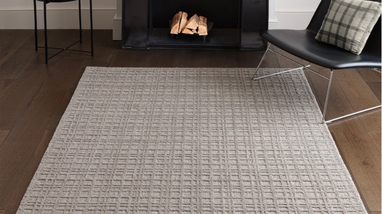 Tapis THATCH en laine | Tapis greige tissé main