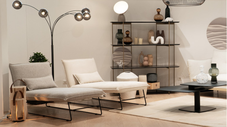 Bibliothèque design en céramique effet marbre, Petra