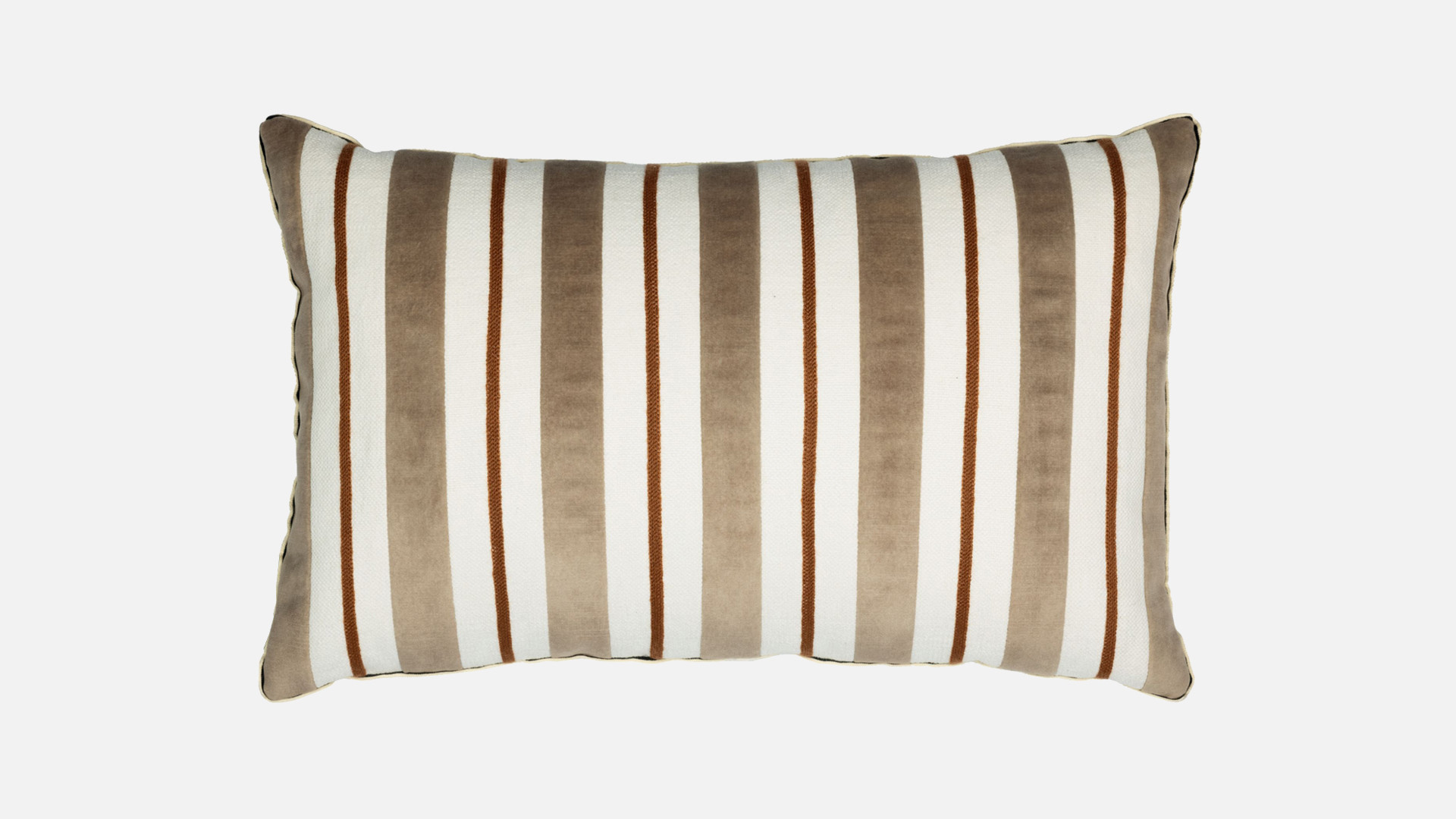 Coussin JOSHUA brodé | Coussin rayé 30x50 cm