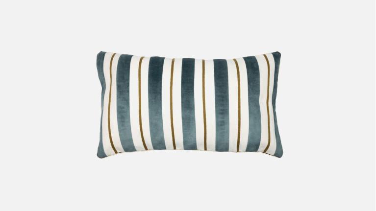 Coussin JOSHUA brodé | Coussin rayé 30x50 cm